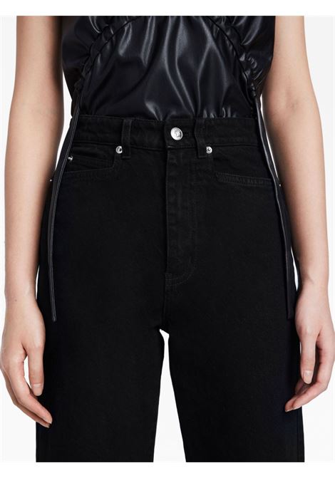 Jeans crop con applicazione in nero - donna PROENZA SCHOULER WHITE LABEL | WL2346185001